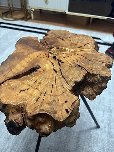 Doğal zeytin kütük sehpa - Görsel 3