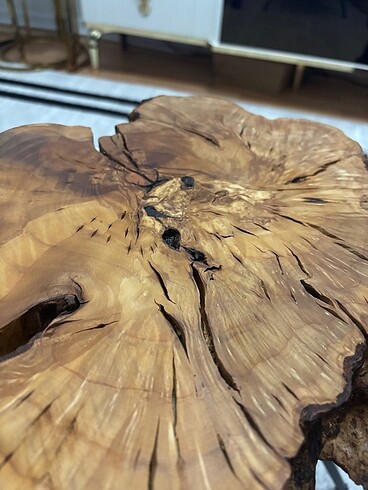 Doğal zeytin kütük sehpa - Görsel 6