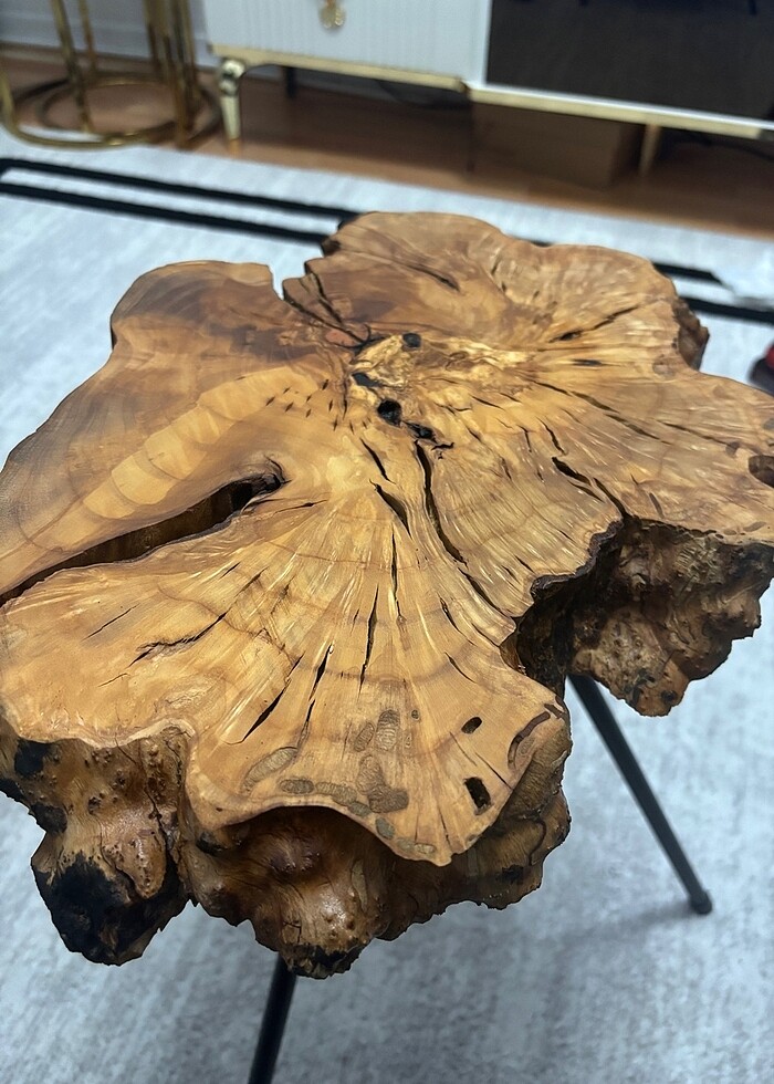 Doğal zeytin kütük sehpa - Görsel 3