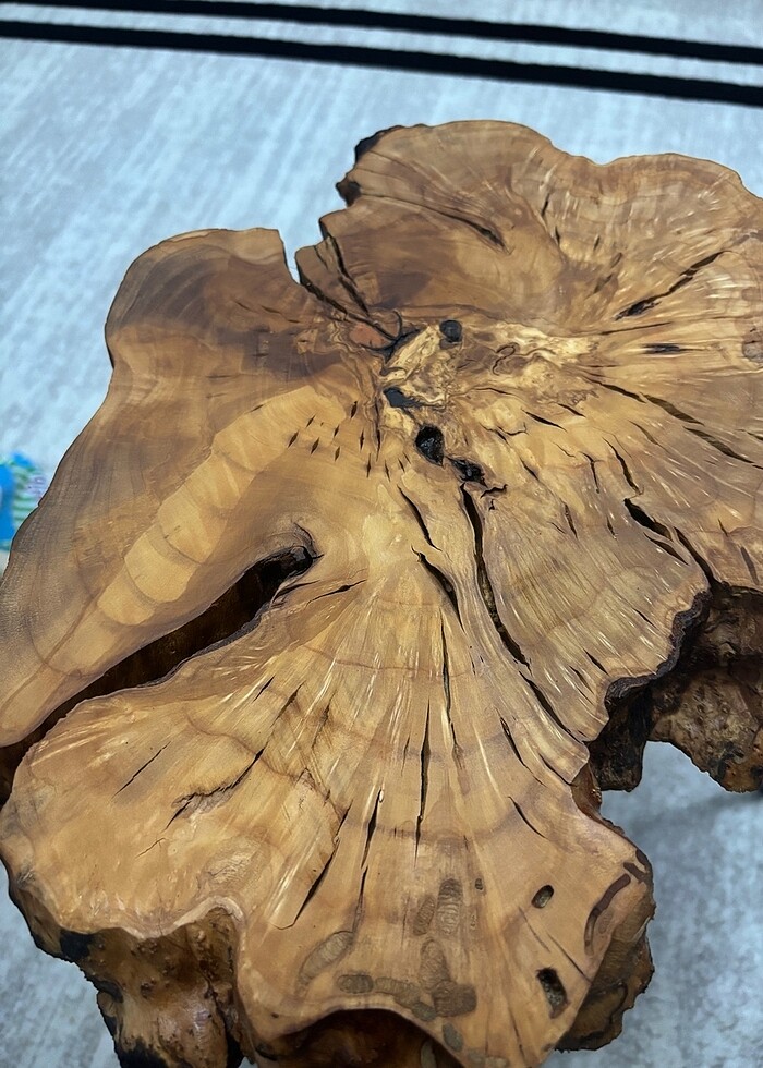 Doğal zeytin kütük sehpa - Görsel 5