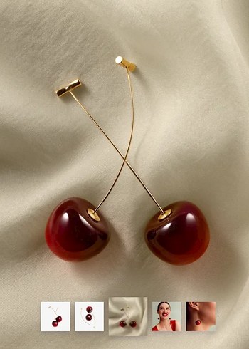 Love Potion Cherry On Top Küpe - Görsel 3