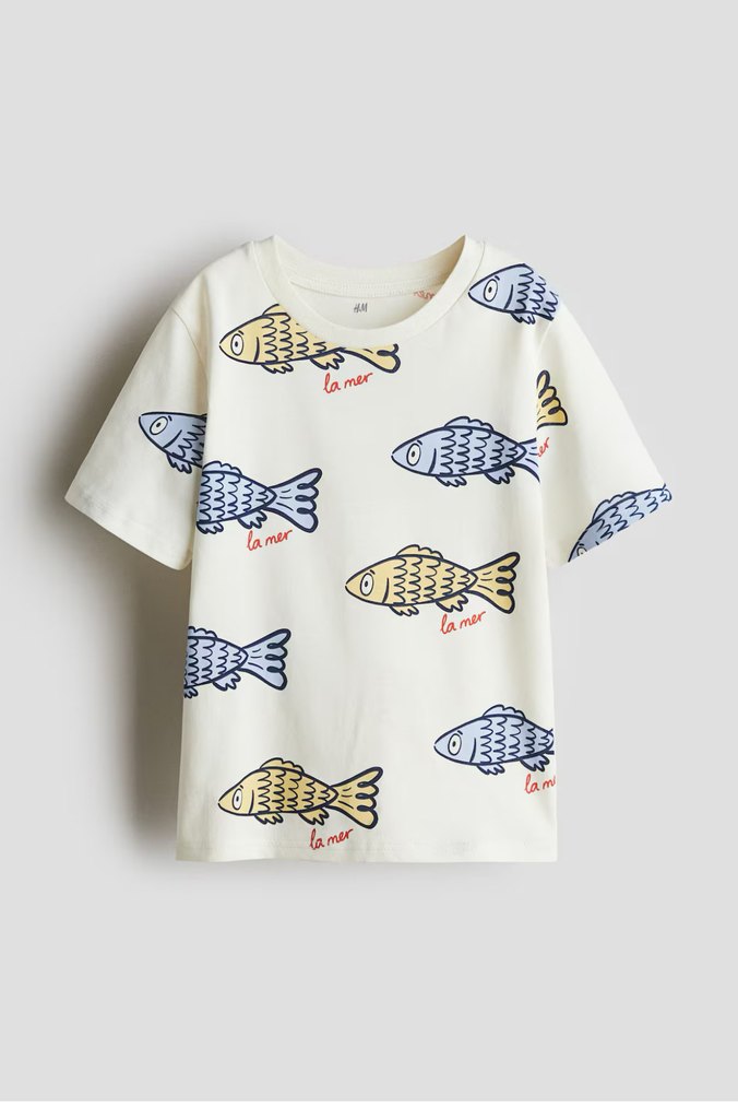 H&M Beyaz Baskılı Erkek Çocuk Tişört - Görsel 2