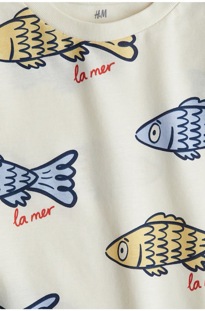 H&M Beyaz Baskılı Erkek Çocuk Tişört - Görsel 3