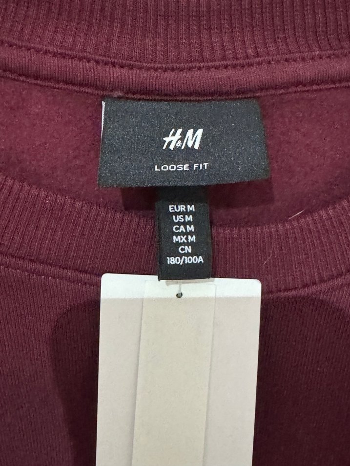 Bordo Kadın Basic Sweatshirt - Görsel 4