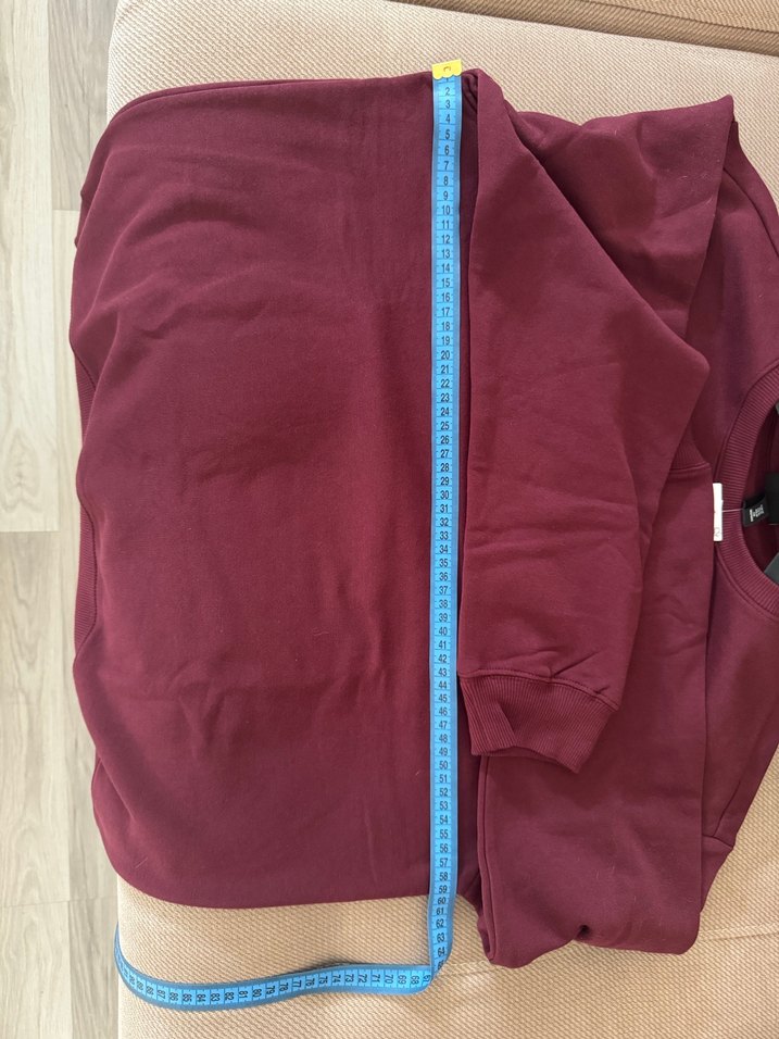 Bordo Kadın Basic Sweatshirt - Görsel 2
