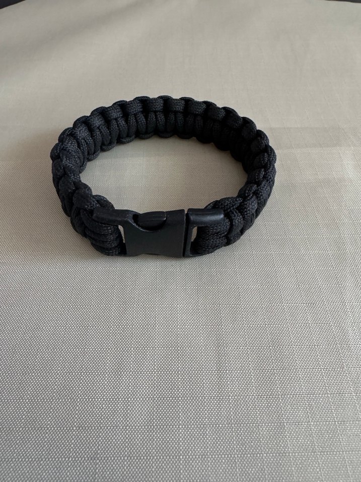 Paracord  Siyah Gotik Erkek Bileklik - Görsel 3