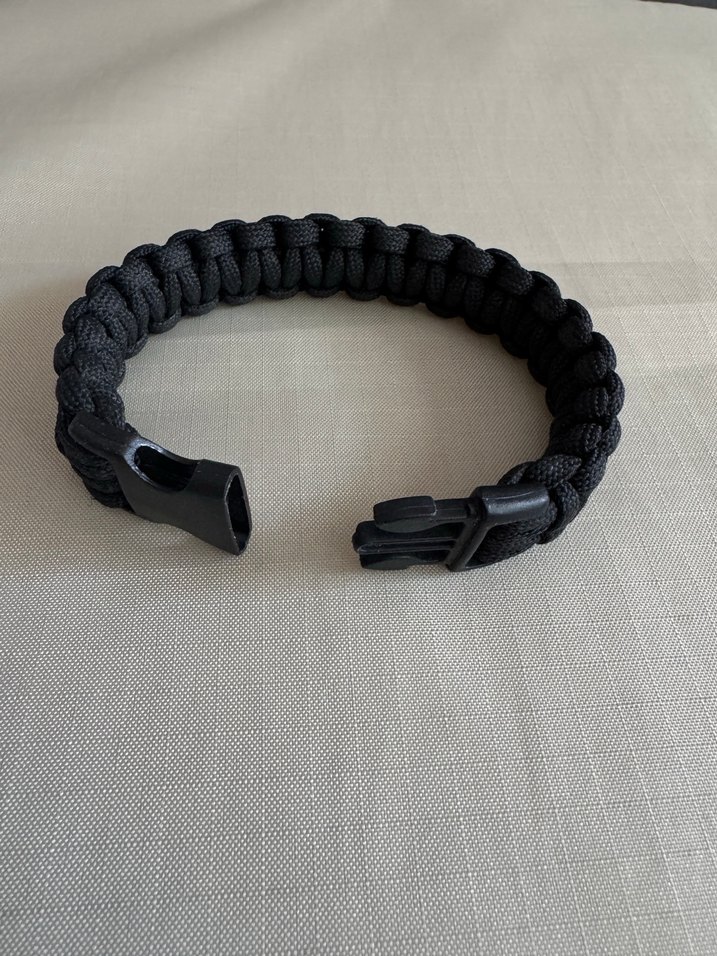 Paracord  Siyah Gotik Erkek Bileklik - Görsel 2