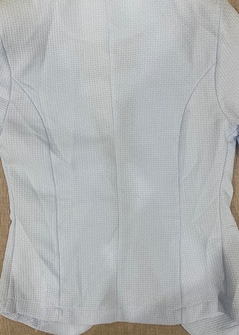 Dantel Detaylı Mavi Blazer Ceket - Görsel 4