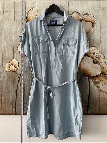 LOFT cepli tiril tiril denim elbise