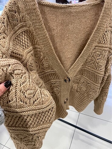 Diğer Hırka düğmeli camel