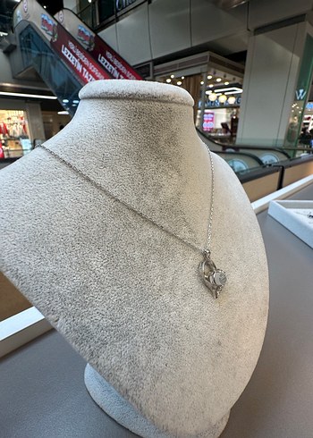 925 ayar gümüş kalp kolye - Görsel 5