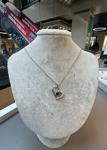 925 ayar gümüş kalp kolye - Görsel 6