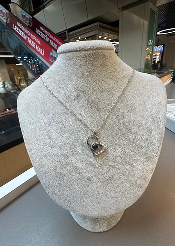 925 ayar gümüş kalp kolye - Görsel 7