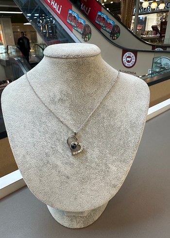 925 ayar gümüş kalp kolye - Görsel 4