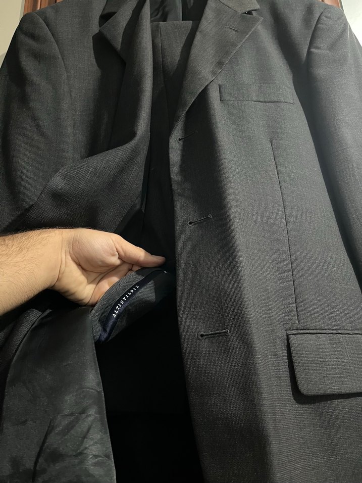 Altınyıldız marka Düğmeli Gri Erkek Takım Elbise - Görsel 3