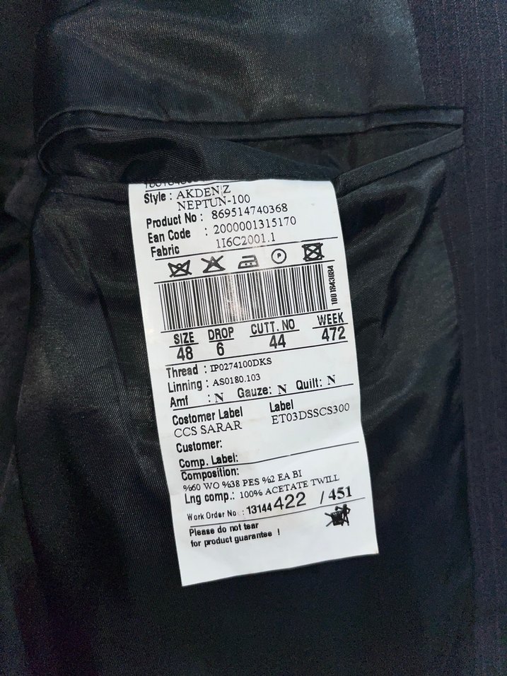 Gri Düz Desenli Erkek Takım Elbise - Görsel 2