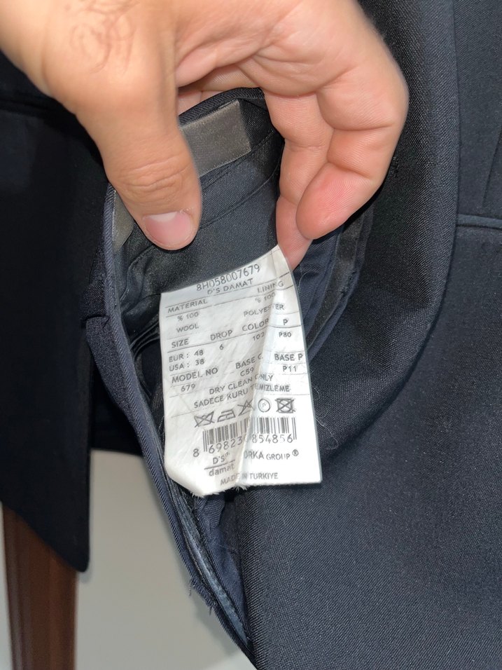 Altınyıldız Düz Siyah smokin Erkek Ofis Takım Elbise - Görsel 4