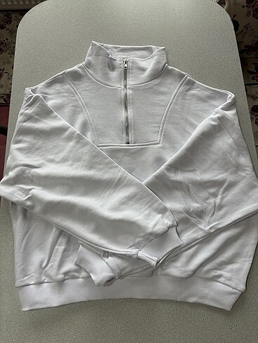Yarım fermuar kadın sweatshirt