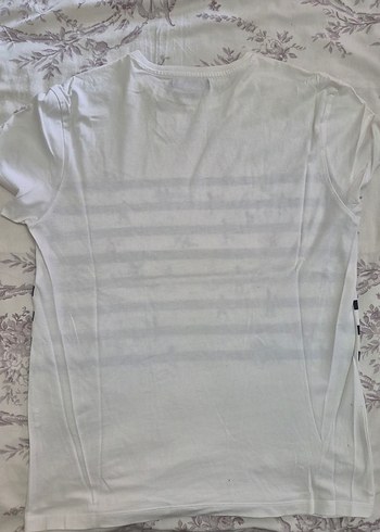 Beyaz Baskılı Pamuklu erkek Tişörtü - Görsel 2