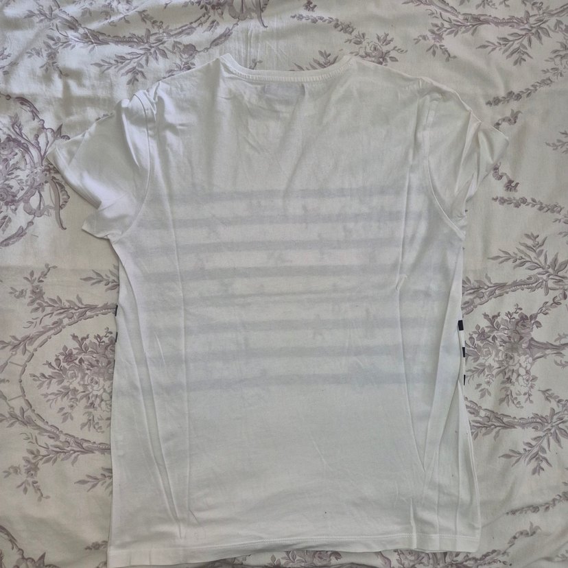 Beyaz Baskılı Pamuklu erkek Tişörtü - Görsel 2