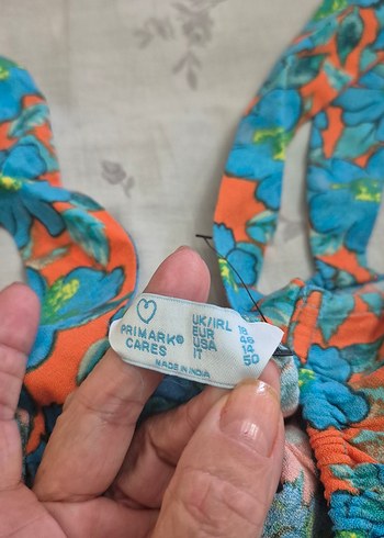 Kızlar için Renkli Bohem Kolsuz Tulum - Görsel 2