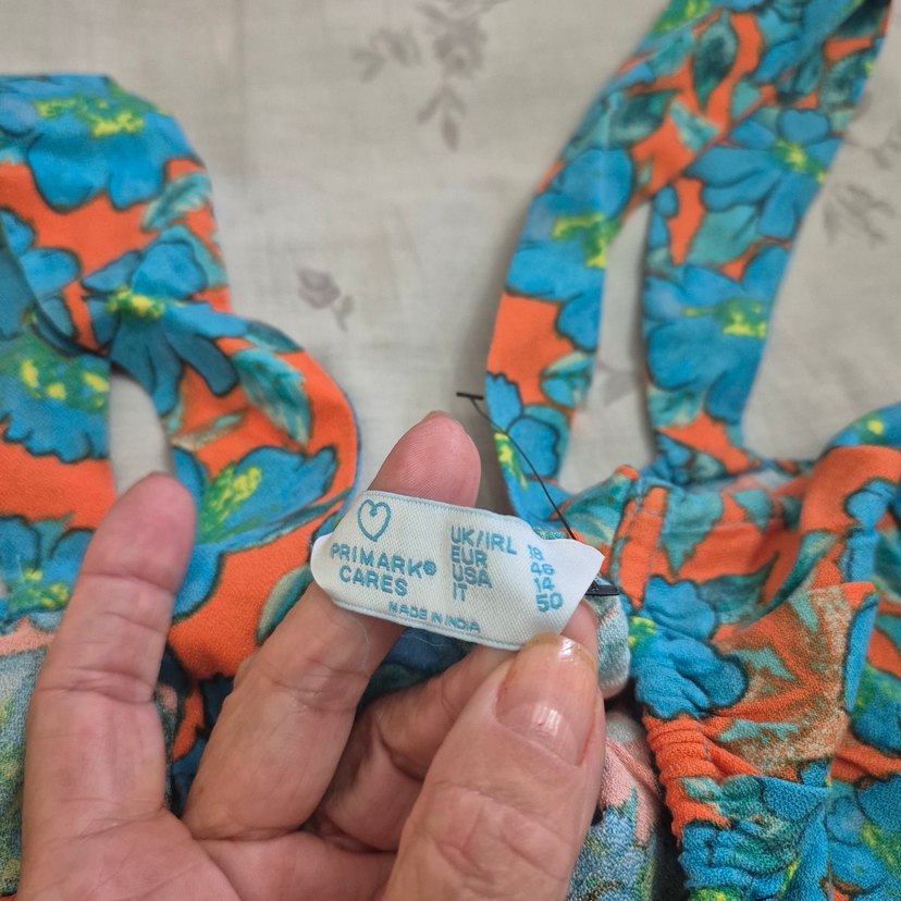 Kızlar için Renkli Bohem Kolsuz Tulum - Görsel 2