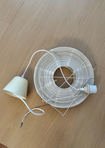 Ikea Beyaz Kağıt Abajur Lambası