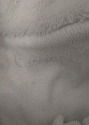 kız Bebek Beyaz Kürk Detaylı Mont - Görsel 3