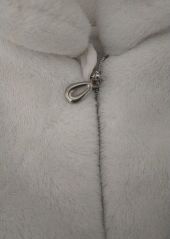 kız Bebek Beyaz Kürk Detaylı Mont - Görsel 5