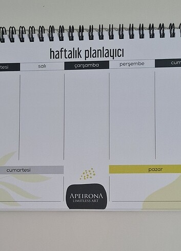  Beden Haftalık, günlük planlayıcı+not defteri 