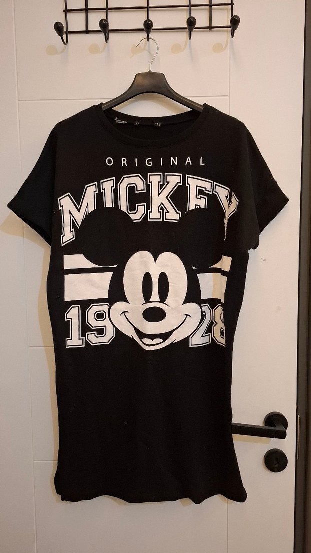 Siyah Mickey Baskılı Hamile Tişörtü - Görsel 2