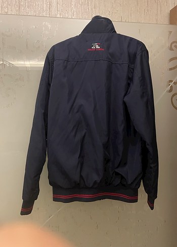 Gri Nakışlı Fermuarlı Erkek Ceket - Görsel 4