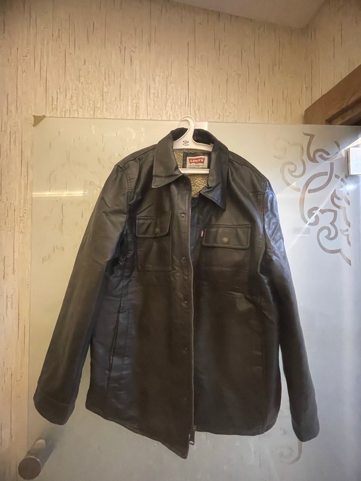 Levi's Siyah Deri Düğmeli Erkek Ceket - Görsel 2