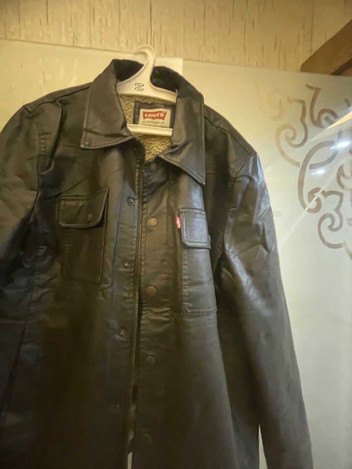 Levi's Siyah Deri Düğmeli Erkek Ceket - Görsel 3