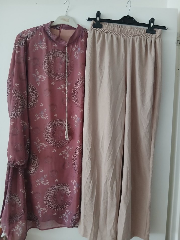 Kadın Bohem Tarz Uzun Kollu Bej Tunik - Görsel 3