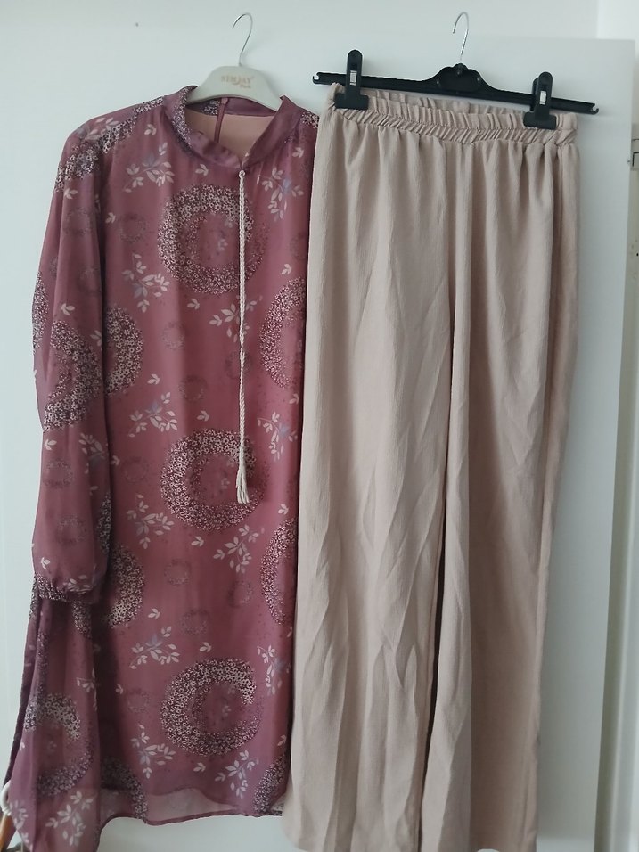 Kadın Bohem Tarz Uzun Kollu Bej Tunik - Görsel 2