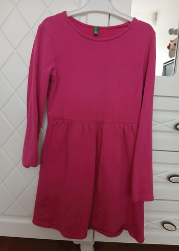 Pembe Uzun Kollu Kız Çocuk Elbise - Görsel 2