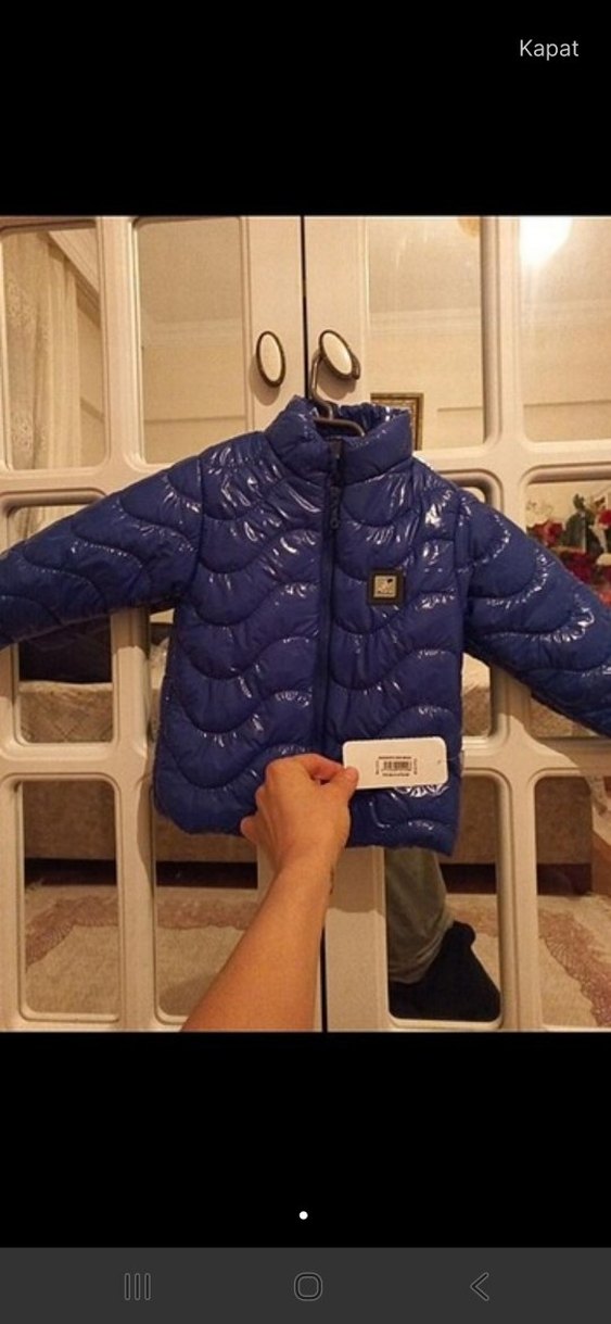 Düğmeli Lacivert Erkek Çocuk Mont 24_36ay - Görsel 2