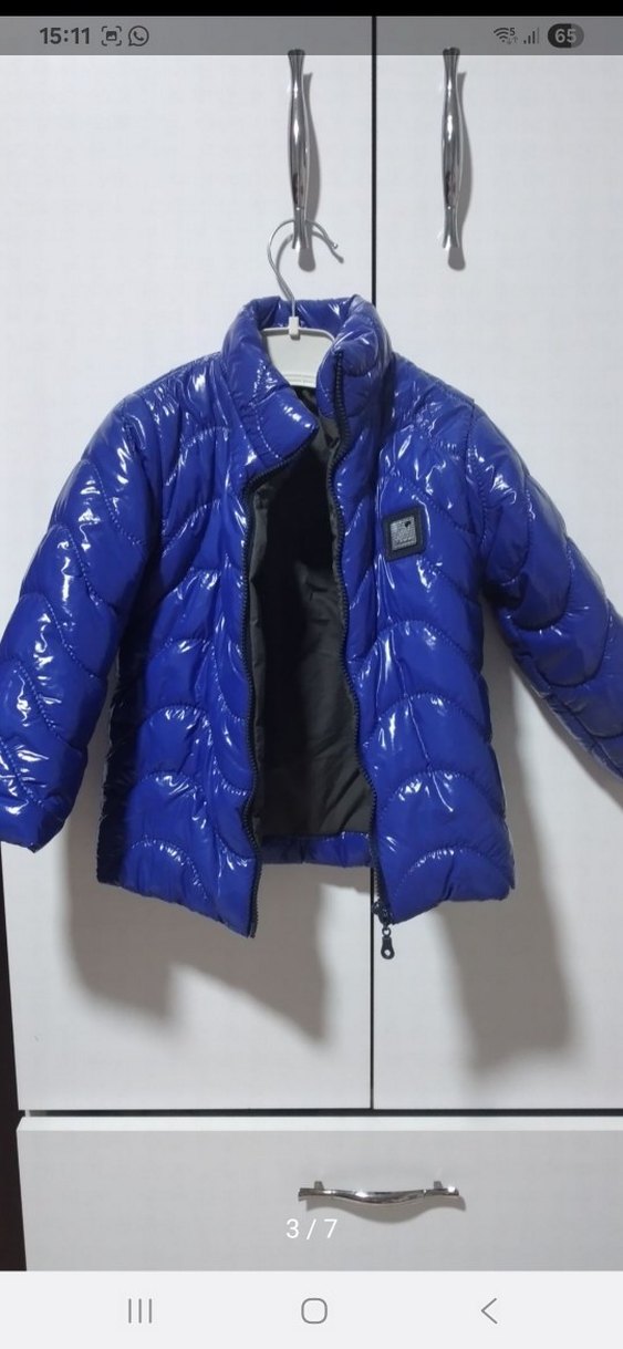 Düğmeli Lacivert Erkek Çocuk Mont 24_36ay - Görsel 4