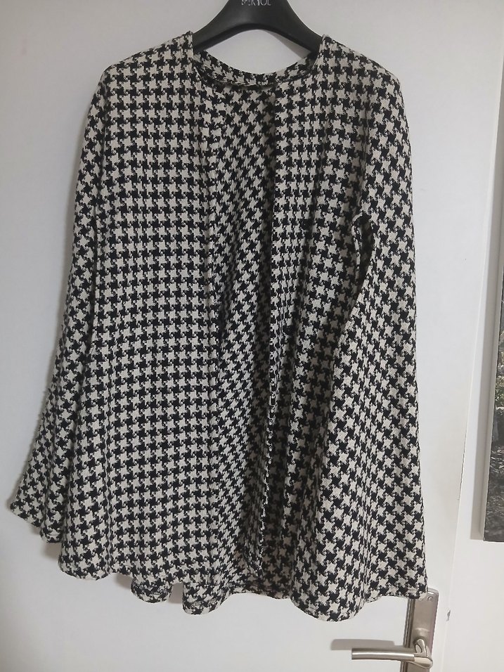 yarasa kol kareli yelek - Görsel 5