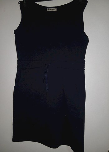 Siyah Kolsuz midi elbise 40 beden - Görsel 2