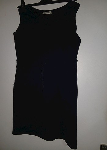 Siyah Kolsuz midi elbise 40 beden - Görsel 4