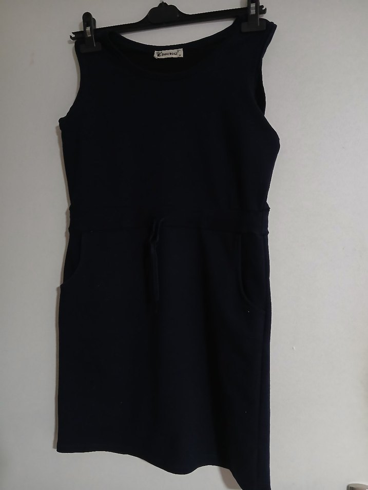 Siyah Kolsuz midi elbise 40 beden - Görsel 3