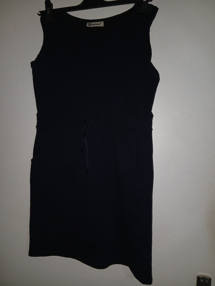 Siyah Kolsuz midi elbise 40 beden - Görsel 4