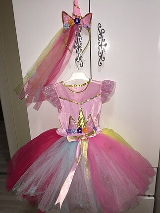 Unicorn Taçlı Kostüm