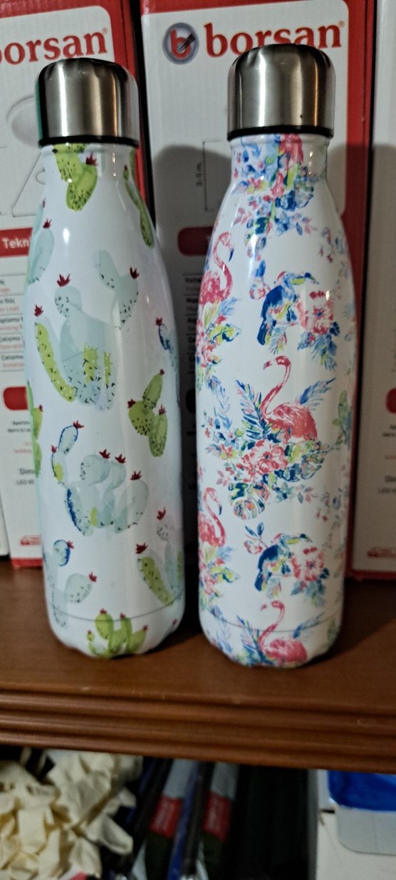 Renkli Desenli Çocuk Termos Şişeleri - Görsel 2