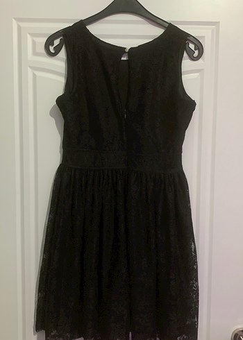 Dantelli Siyah Midi Goth Abiye Elbise - Görsel 3