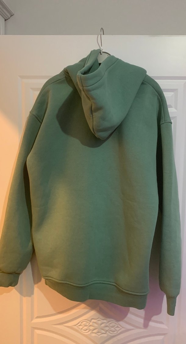 Yeşil Oversize Sweatshirt Baskılı - Görsel 2