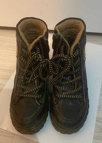 Kızlar için Kahverengi Nakışlı Kürklü Goth Botlar - Görsel 6