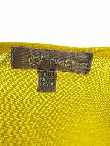 38 Beden sarı Renk Twist Günlük Elbise %70 İndirimli.